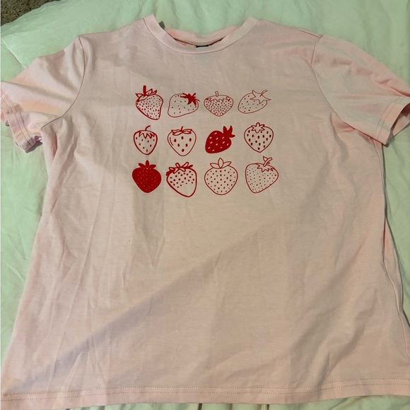 Light pink strawberry shirt. - Picture 1 of 3